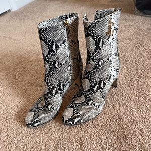 Jimmy Choo Snakeskin leather booties size 36.5